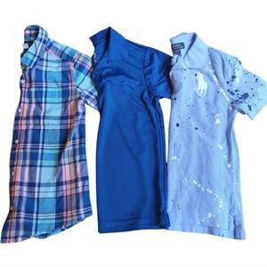 Bundle: 3 Dress Shirts, Polo Ralph Lauren, Chaps, Children's Place Set, M 10/12